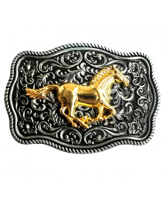 Belt Buckle - Golden Horse