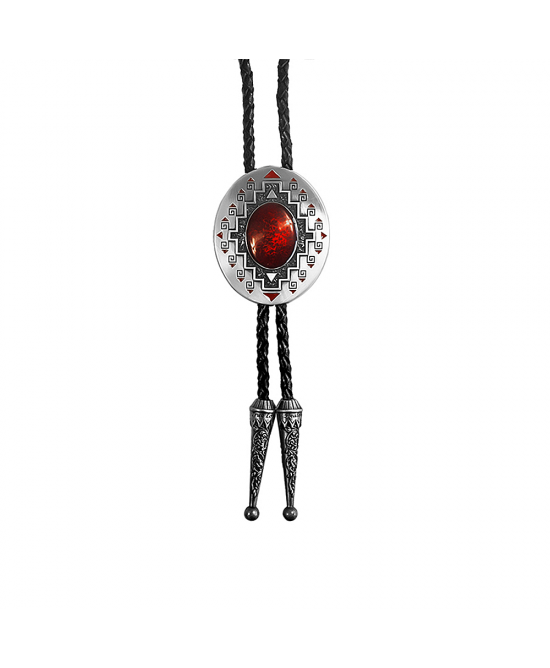 Bolo Tie - Native American Red