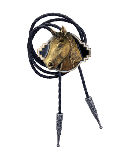 Bolo Tie - Horse Head Gold