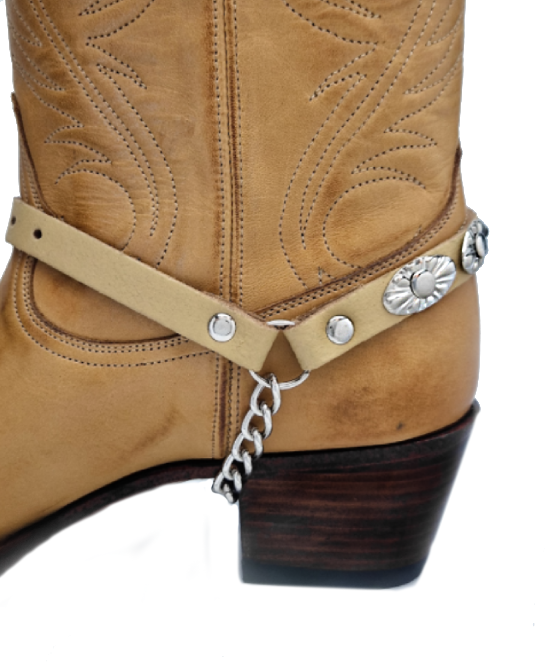 Boot Straps  - Oval Beige