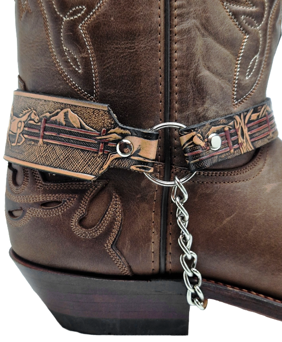 Boot Straps - Horses Leather