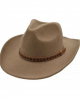 Wool Felt Western Hat - Camel Brown