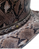 Leather Western Hat  Snake Print