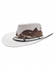 Leather Western Hat - White