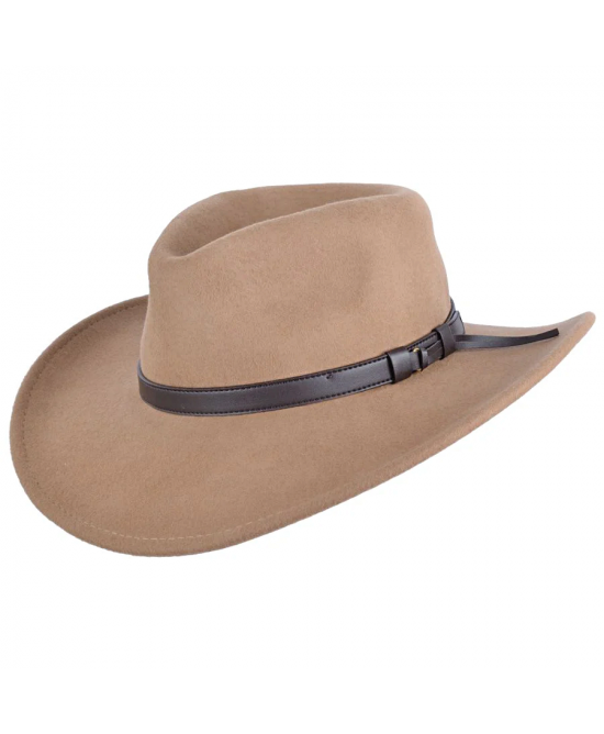 Wool Felt Western Tan Hat