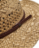 Straw Western Hat with Brown Hat Band