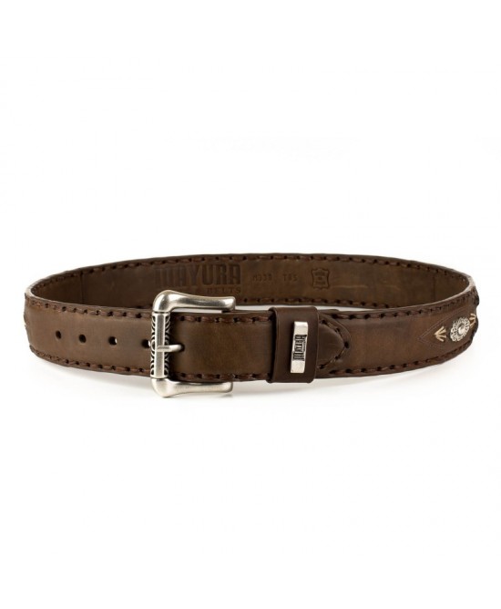 Mayura 338 Bovine Belt Brown Crazy Old Sadale