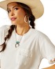 Ariat White Tassel Top