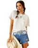 Ariat White Tassel Top