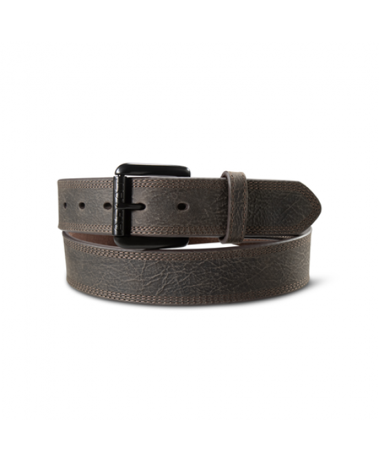 Leather Belt - Ariat Work Triple Row Stitch Belt — Non-Removable Buckle