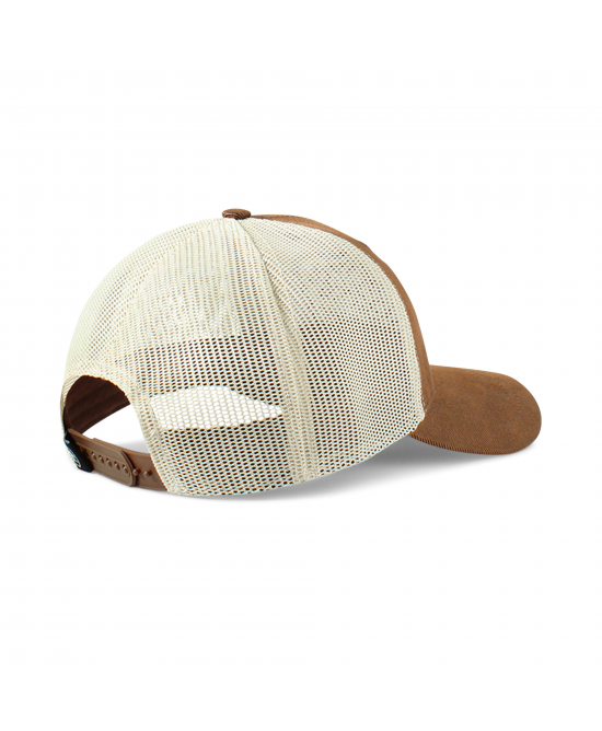 Trucker Hat -  Floral Leather Patch Cap