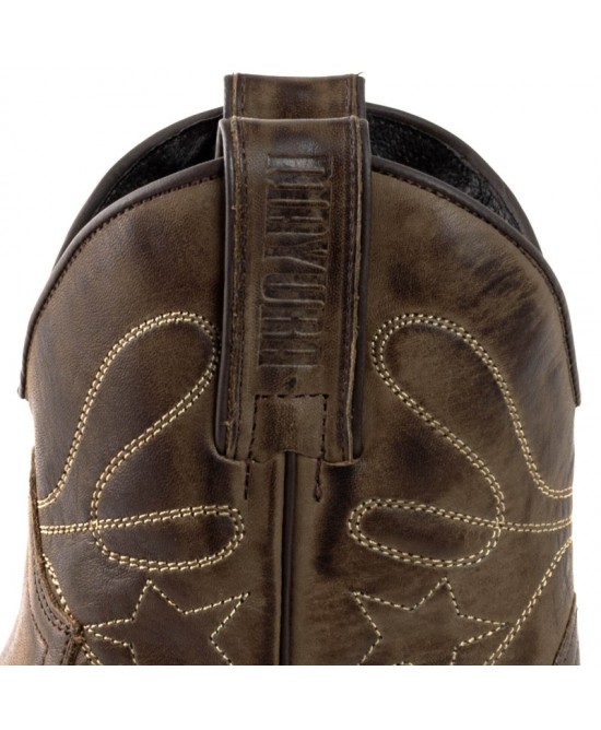 Mayura 2374 Dark Brown Ladies Cowboy Ankle Boots