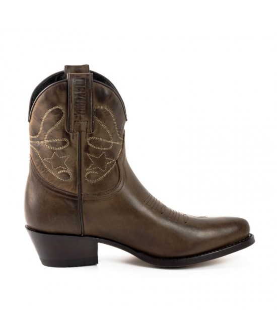 Mayura 2374 Dark Brown Ladies Cowboy Ankle Boots