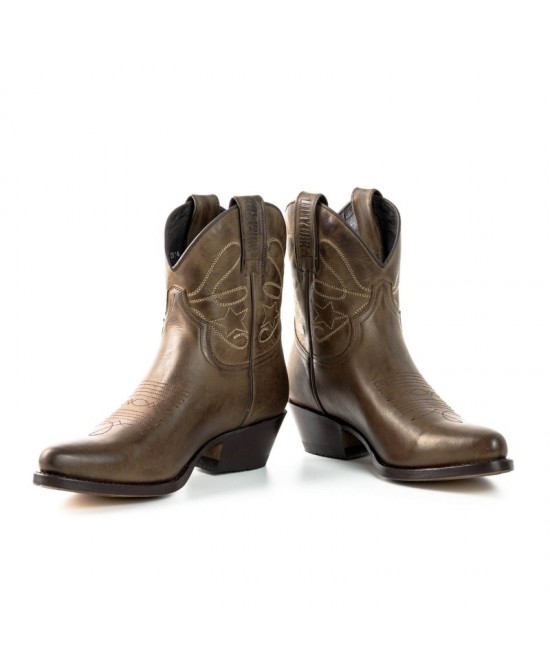 Mayura 2374 Dark Brown Ladies Cowboy Ankle Boots