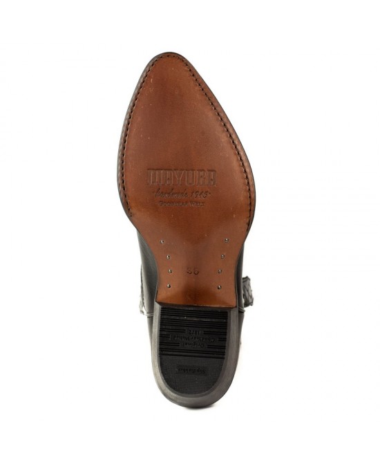 Mayura Wings 2666 Black Nappa White Split Suede
