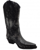 Zoe - Faux Piton Snakeskin Black 