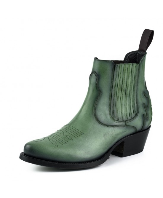 Mayura 2487 Marilyn Green Ladies Cowboy Ankle Boots