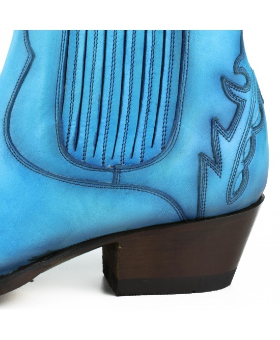 Mayura 2487 Marilyn Turquoise Ladies Cowboy Ankle Boots