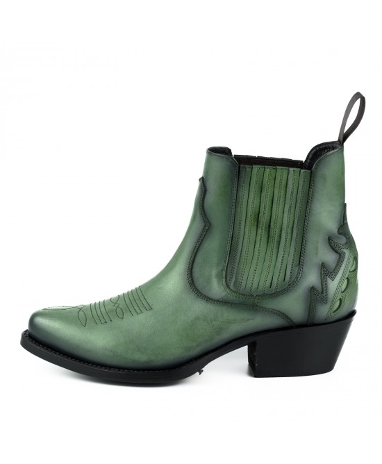 Mayura 2487 Marilyn Green Ladies Cowboy Ankle Boots