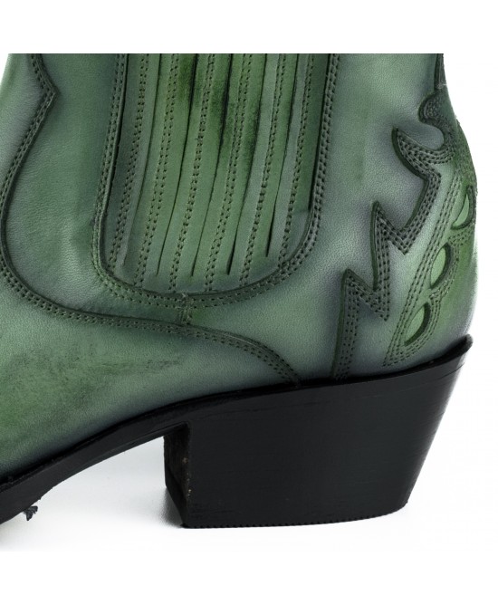 Mayura 2487 Marilyn Green Ladies Cowboy Ankle Boots